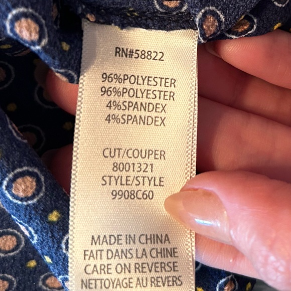 Max Studio Blue Dot Print Balloon Long Sleeve Midi Wrap Dress - Picture 8 of 8